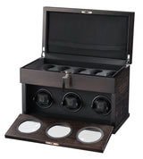 Volta 3 Watch Winder Box (Rustic Brown)