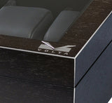 VOLTA RUSTIC BROWN 8 WATCH CASE WITH SEE THROUGH TOP