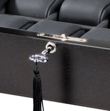 VOLTA RUSTIC BROWN 8 WATCH CASE WITH SEE THROUGH TOP